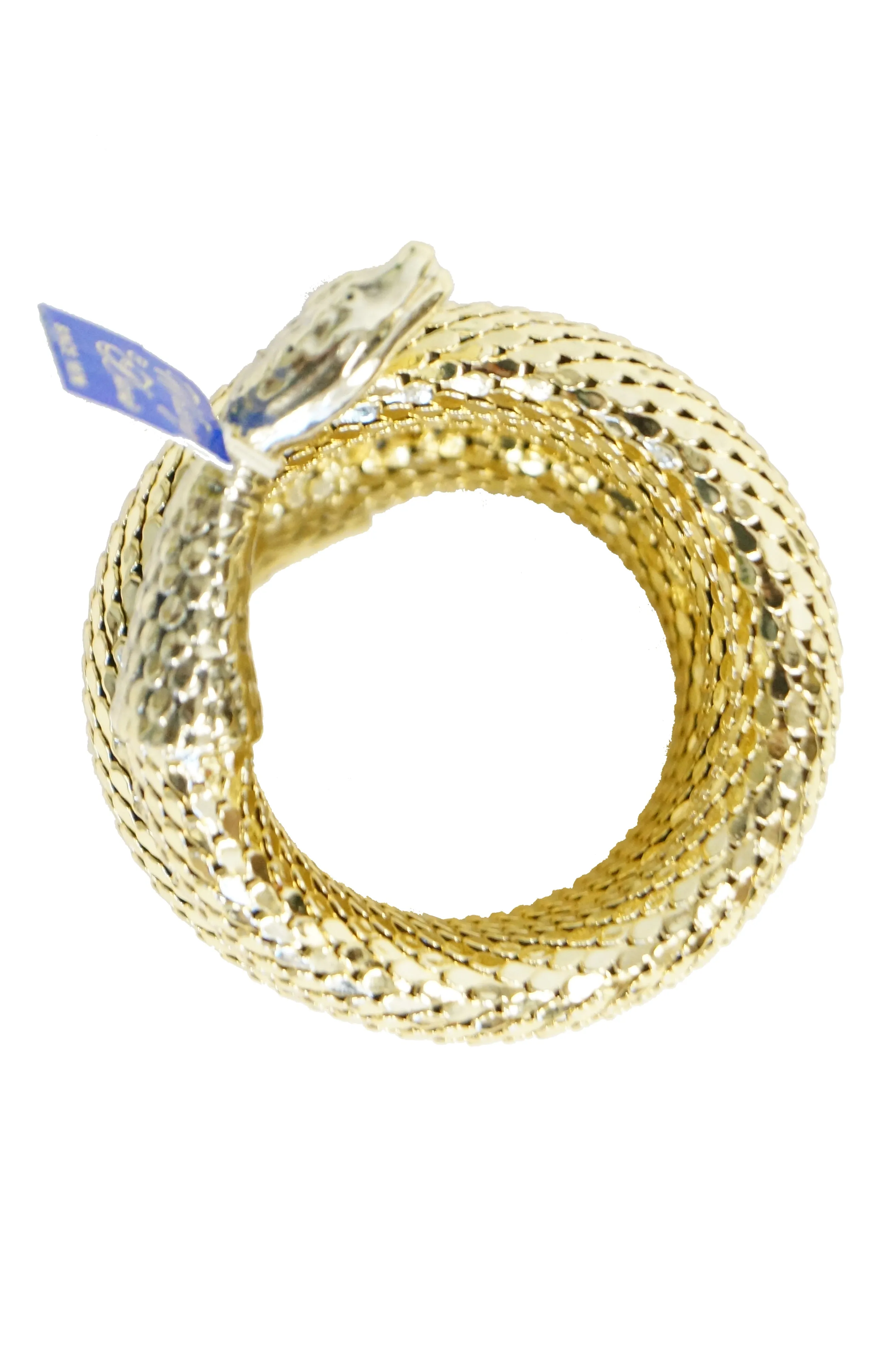1970s NOS Whiting and Davis Snake Cuff with Tag