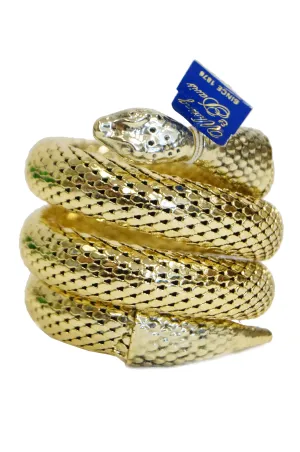 1970s NOS Whiting and Davis Snake Cuff with Tag