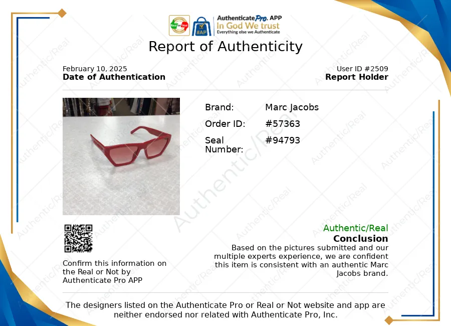 657 S Sunglasses Luxury Designer By Marc Jacobs  Size: Large