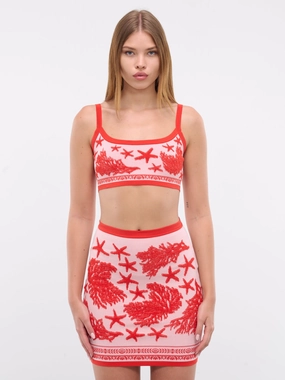 Barocco Sea Knit Crop Top (1015767-1A11060-1PT20-DUSTY-RO)