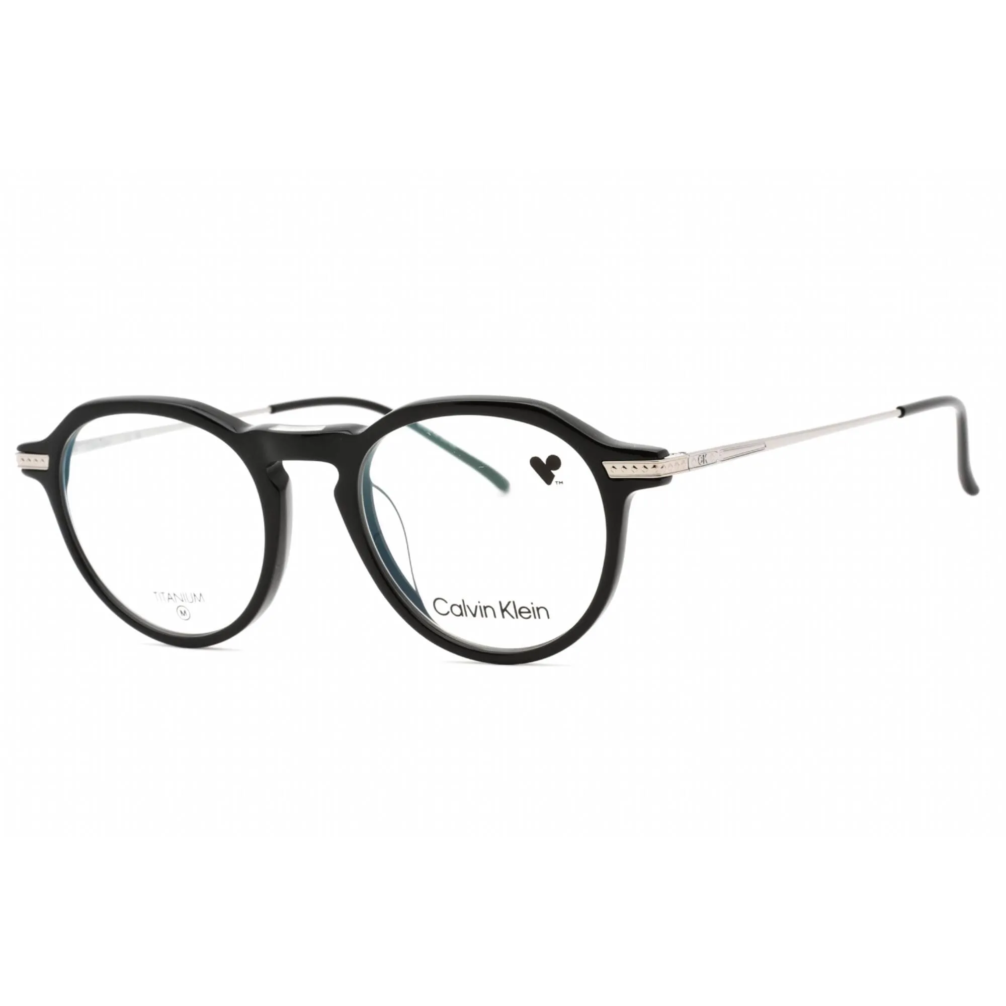 Calvin Klein Men's Eyeglasses - Black Plastic Full Rim Round Frame | CK23532T 001 Calvin Klein Eyeglasses