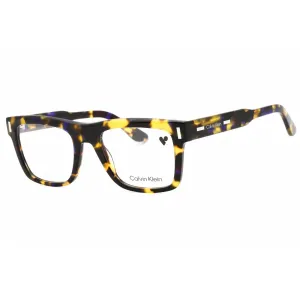 Calvin Klein Men's Eyeglasses - Brown Blue Havana Plastic Full Rim Frame | CK23519 218 Calvin Klein Eyeglasses