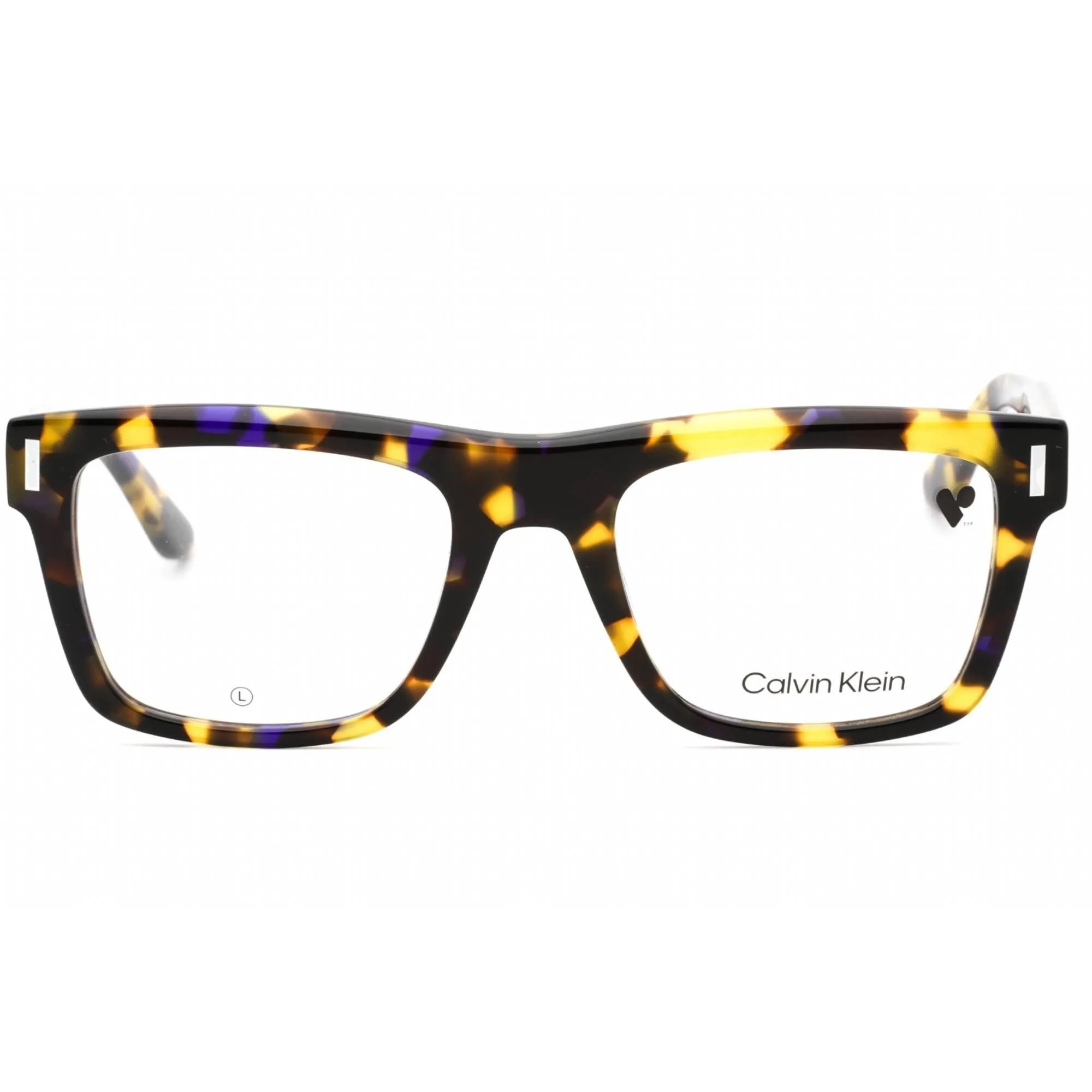 Calvin Klein Men's Eyeglasses - Brown Blue Havana Plastic Full Rim Frame | CK23519 218 Calvin Klein Eyeglasses