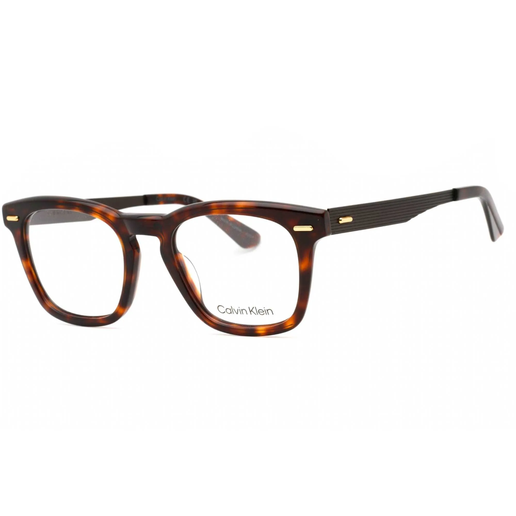 Calvin Klein Men's Eyeglasses - Brown Havana Plastic Cat Eye Full Rim | CK21517 220 Calvin Klein Eyeglasses