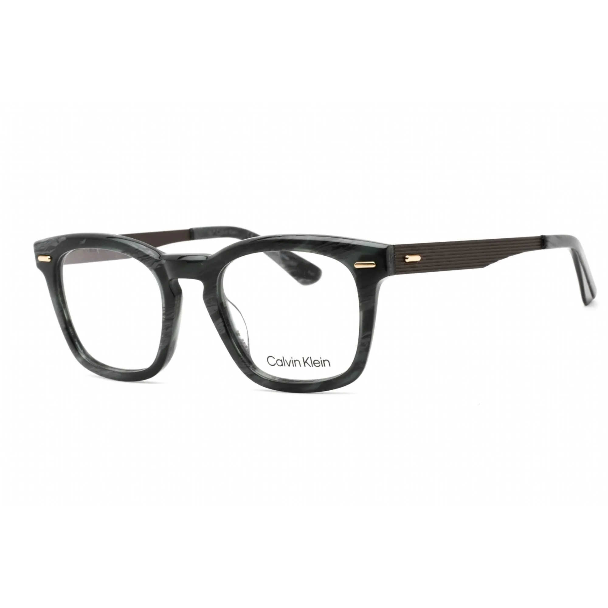 Calvin Klein Men's Eyeglasses - Full Rim Horn Blue Plastic Rectangular | CK21517 420 Calvin Klein Eyeglasses