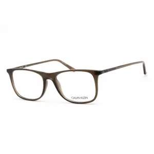 Calvin Klein Men's Eyeglasses - Rectangular Crystal Dark Brown Frame | CK19513 201 Calvin Klein Eyeglasses