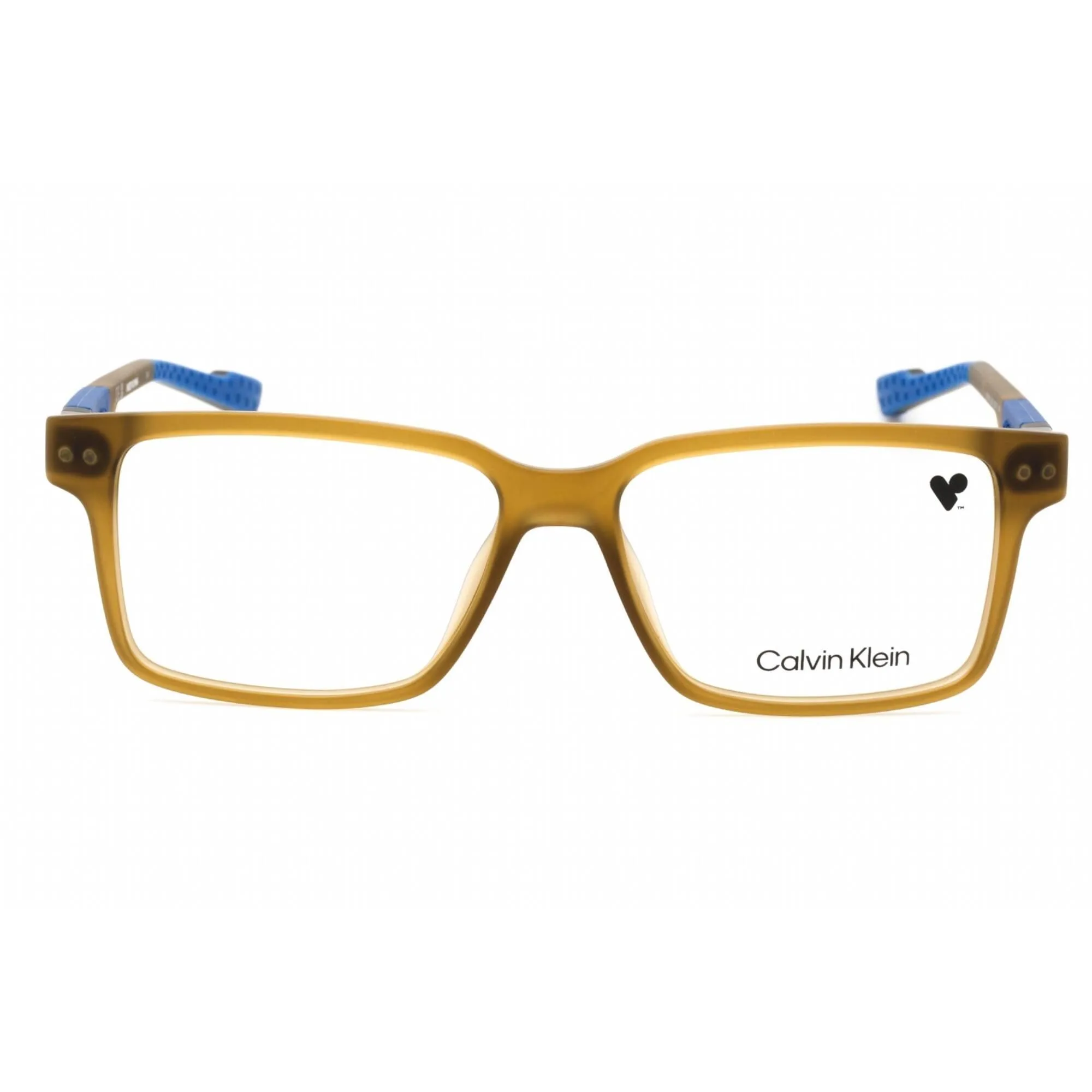 Calvin Klein Men's Eyeglasses - Sand Plastic Full Rim Rectangular Frame | CK23550 208 Calvin Klein Eyeglasses