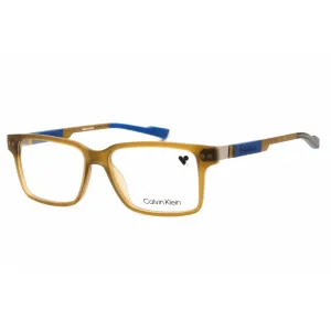 Calvin Klein Men's Eyeglasses - Sand Plastic Full Rim Rectangular Frame | CK23550 208 Calvin Klein Eyeglasses