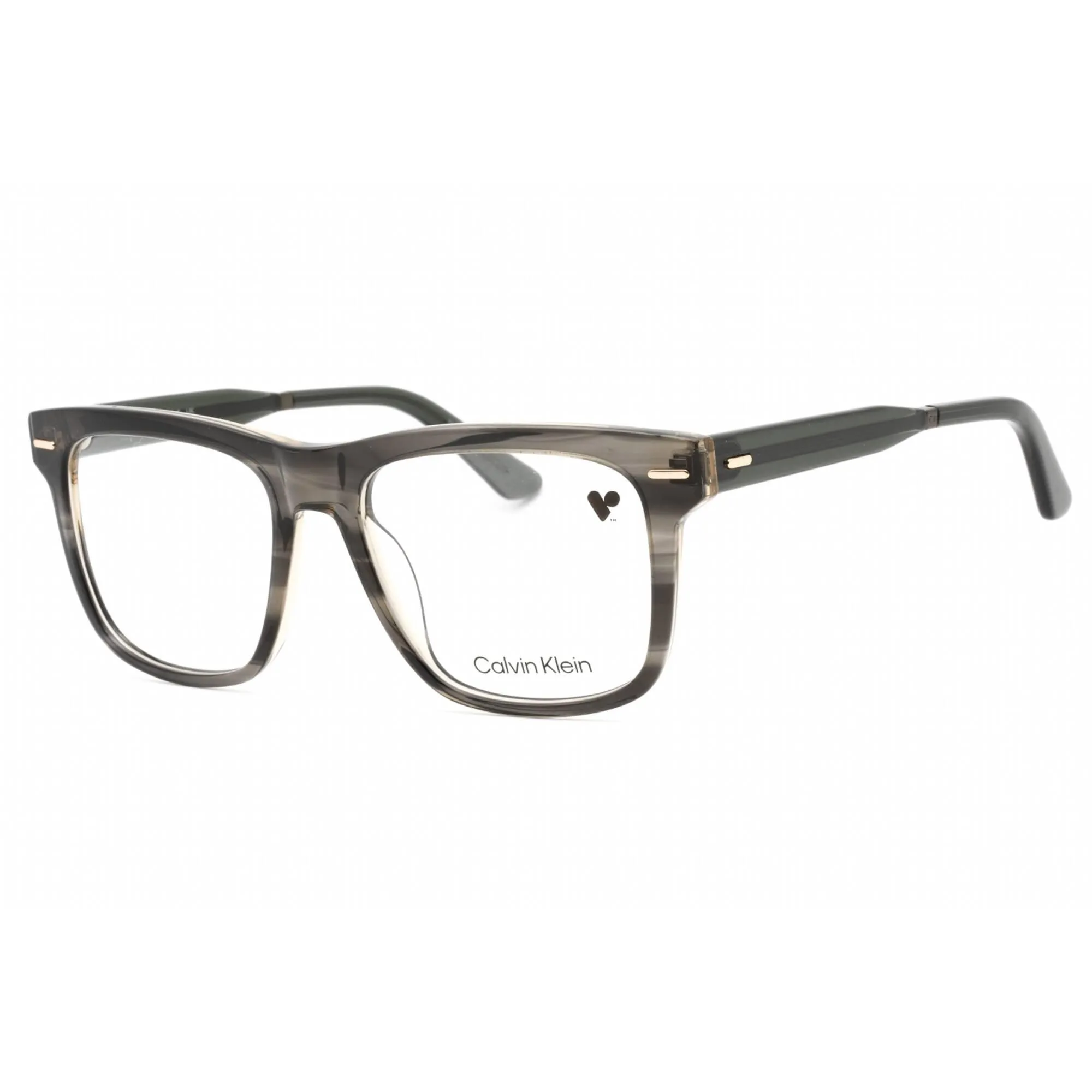 Calvin Klein Men's Eyeglasses - Striped Grey Full Rim Rectangular Frame | CK22538 023 Calvin Klein Eyeglasses