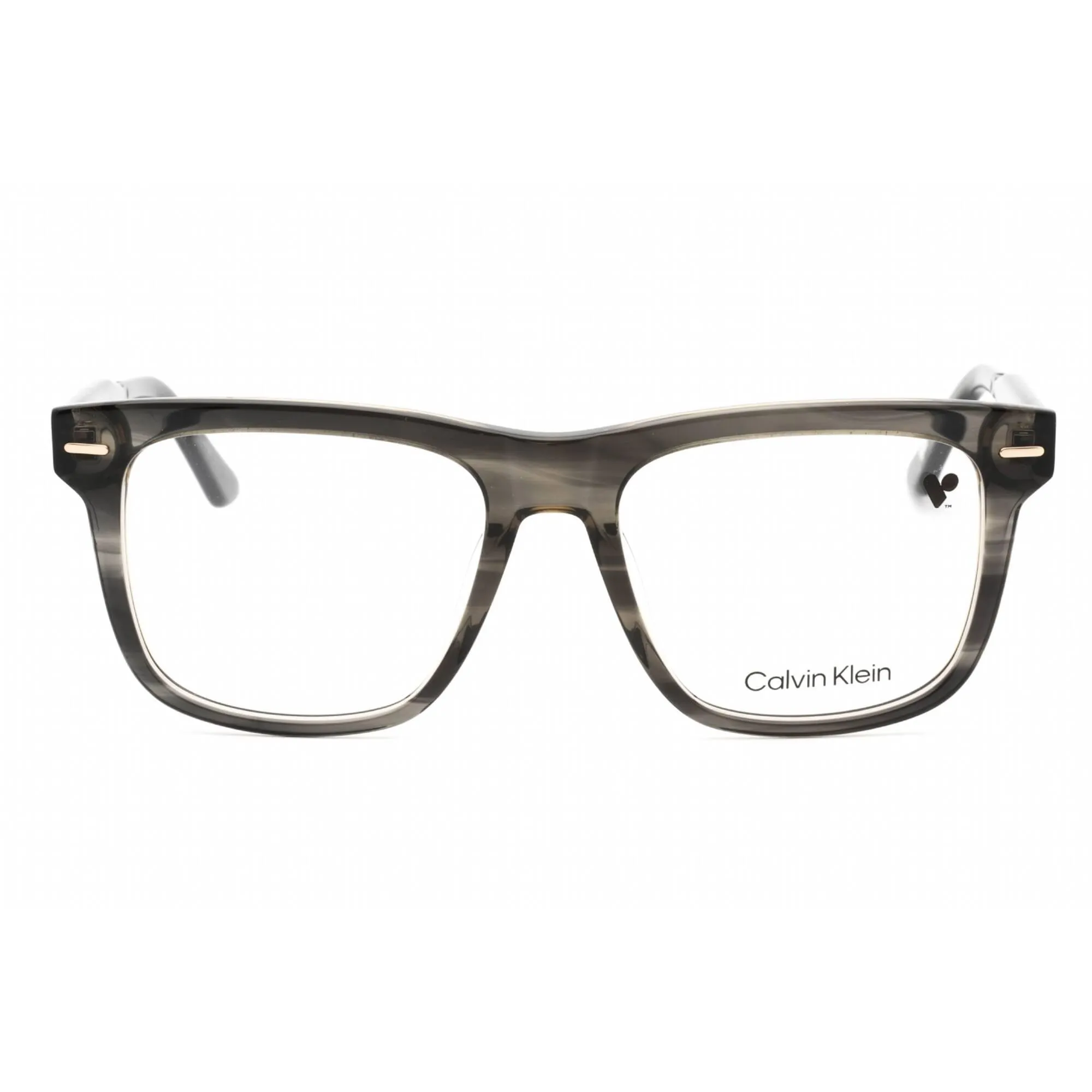 Calvin Klein Men's Eyeglasses - Striped Grey Full Rim Rectangular Frame | CK22538 023 Calvin Klein Eyeglasses