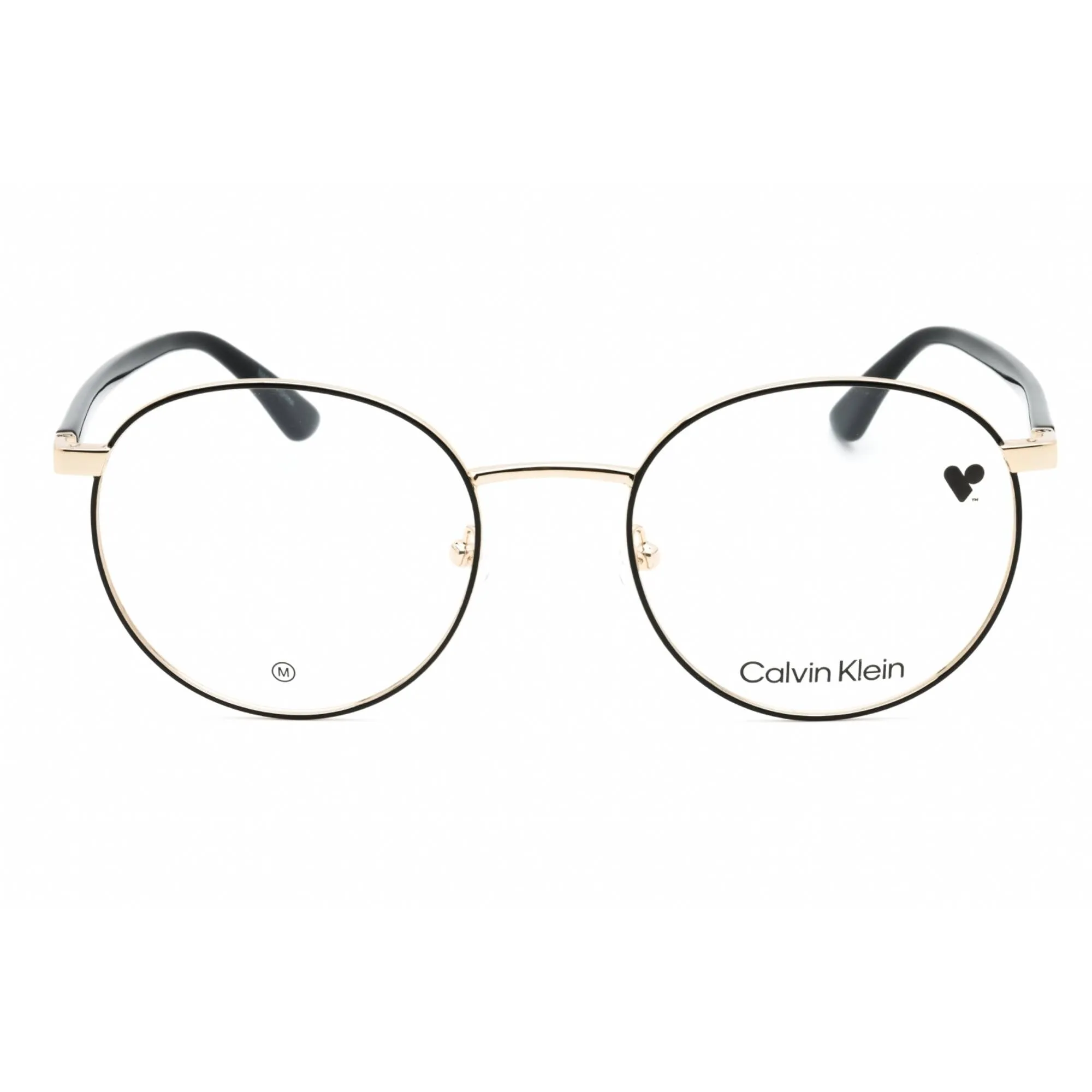 Calvin Klein Unisex Eyeglasses - Black Metal Round Shape Full Rim Frame | CK23106 001 Calvin Klein Eyeglasses