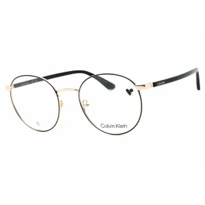 Calvin Klein Unisex Eyeglasses - Black Metal Round Shape Full Rim Frame | CK23106 001 Calvin Klein Eyeglasses