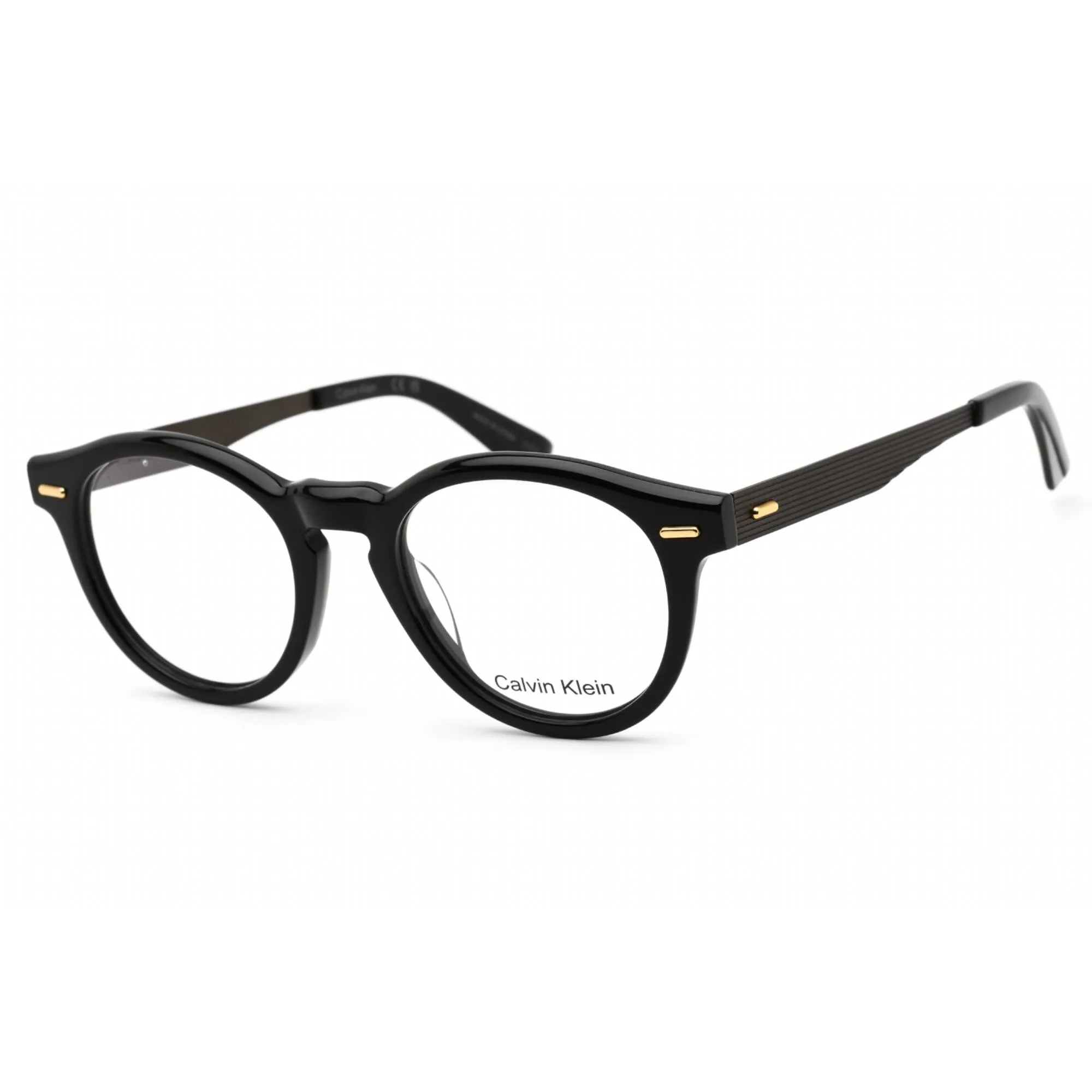 Calvin Klein Unisex Eyeglasses - Black Round Full Rim Frame Clear Lens | CK21518 001 Calvin Klein Sunglasses