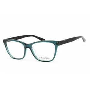 Calvin Klein Unisex Eyeglasses - Crystal Bistro Green Plastic Cat Eye | CK20532 300 Calvin Klein Eyeglasses