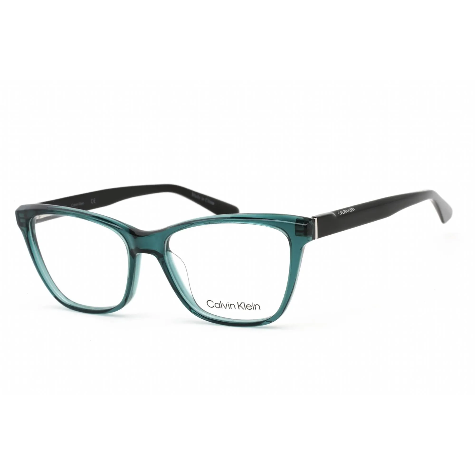 Calvin Klein Unisex Eyeglasses - Crystal Bistro Green Plastic Cat Eye | CK20532 300 Calvin Klein Eyeglasses