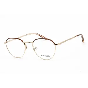 Calvin Klein Unisex Eyeglasses - Gold/Honey Tortoise Metal Round Frame | CK20127 717 Calvin Klein Eyeglasses