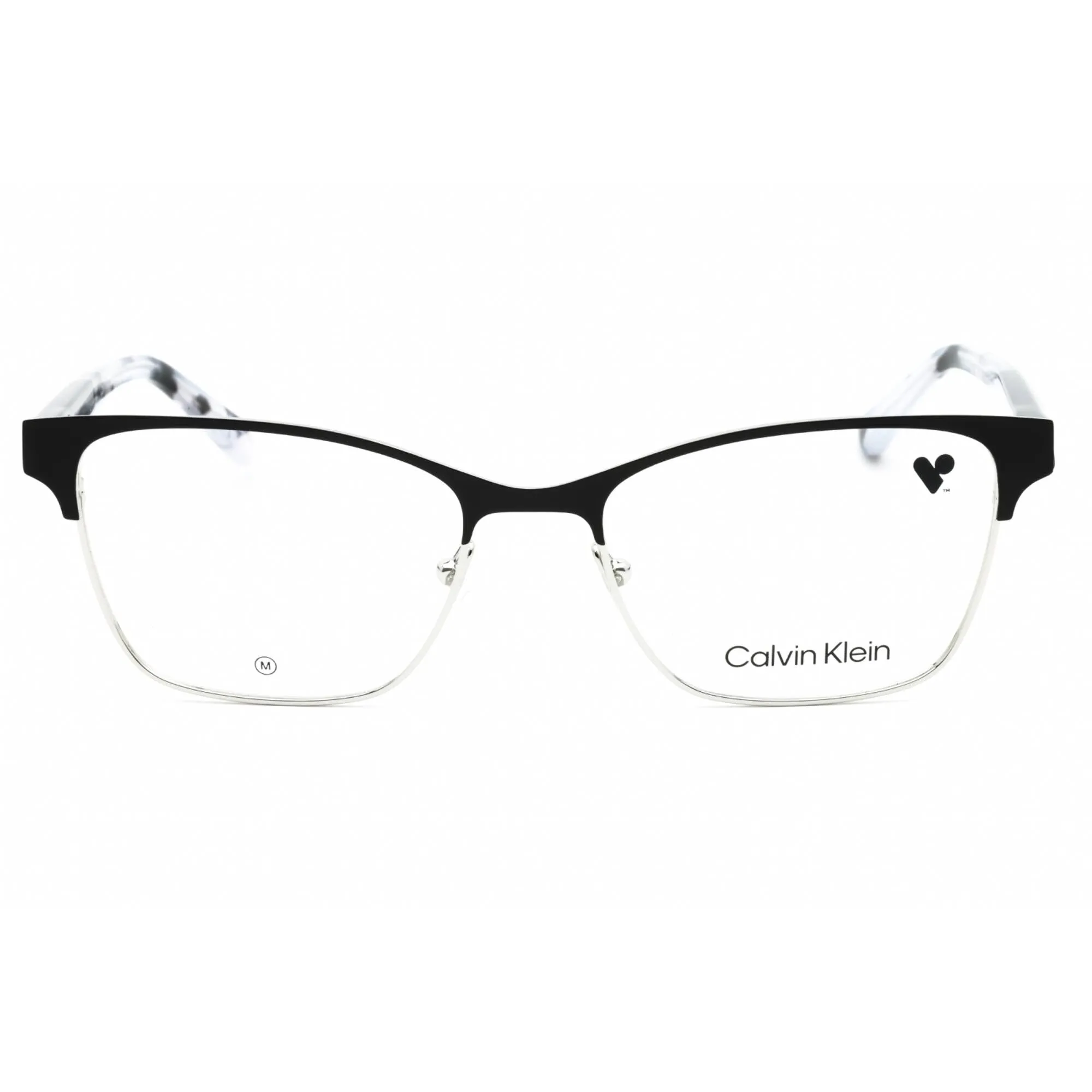 Calvin Klein Women's Eyeglasses - Black Metal Cat Eye Full Rim Frame | CK23107 001 Calvin Klein Eyeglasses