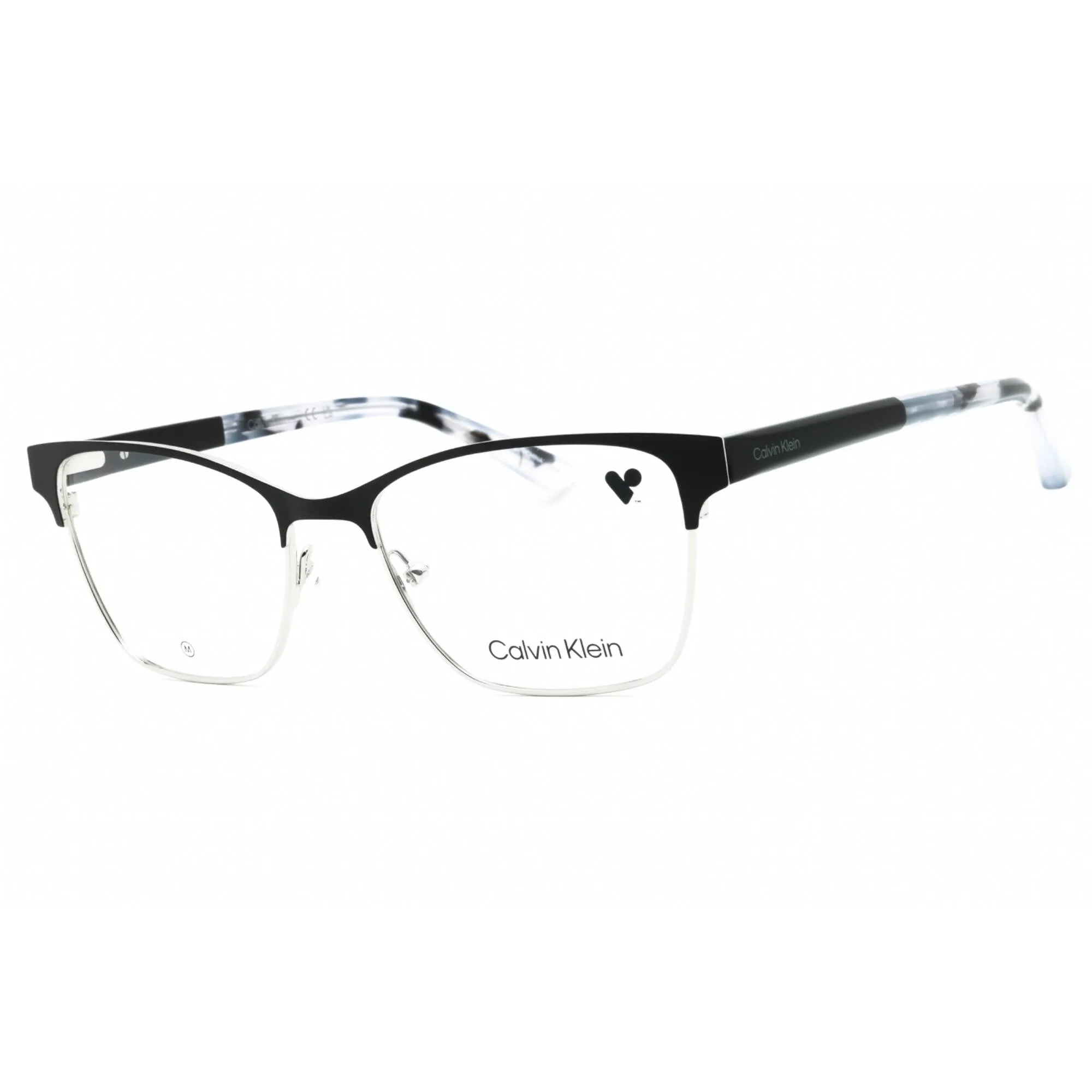 Calvin Klein Women's Eyeglasses - Black Metal Cat Eye Full Rim Frame | CK23107 001 Calvin Klein Eyeglasses