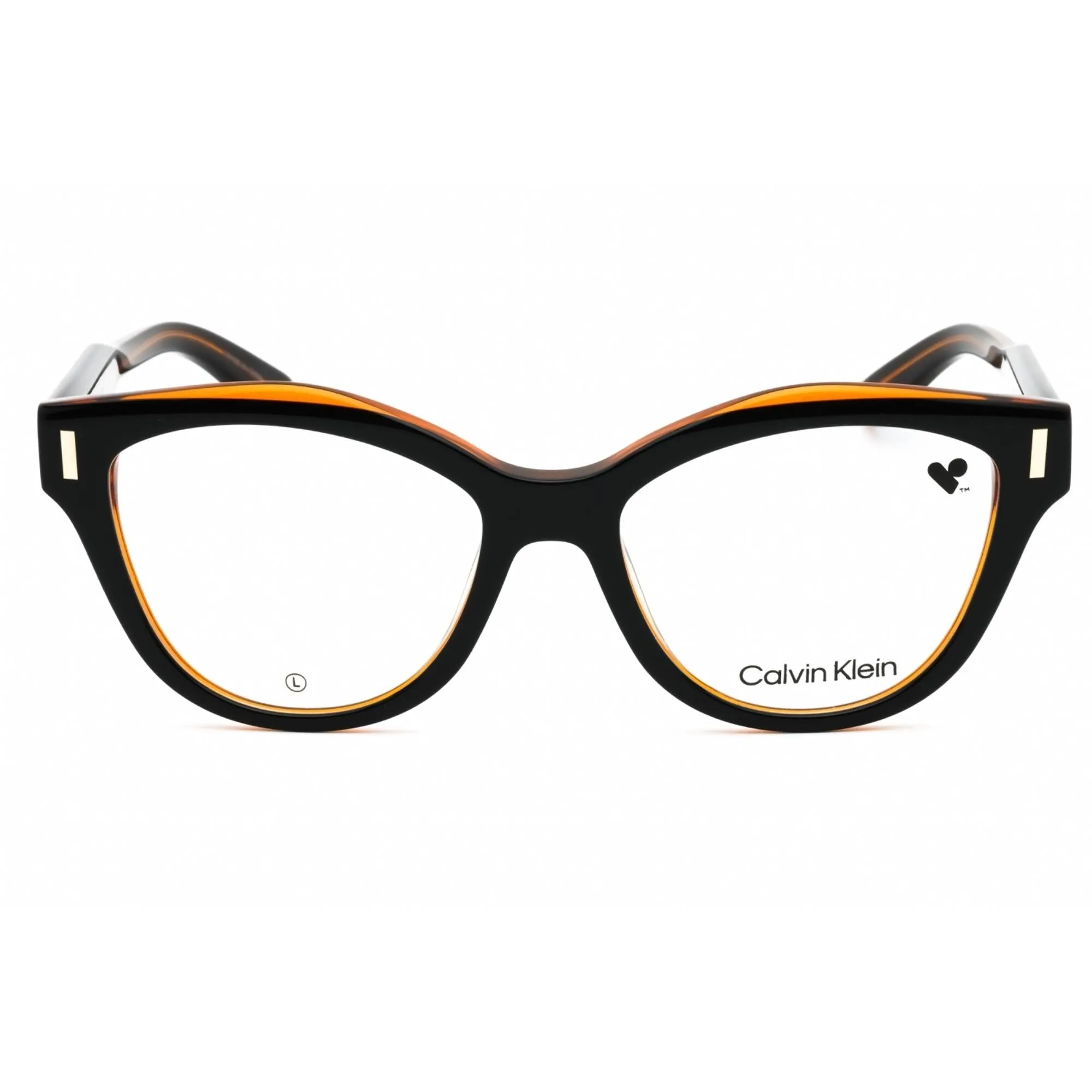 Calvin Klein Women's Eyeglasses - Black/Brown Acetate Cat Eye Full Rim | CK23541 008 Calvin Klein Eyeglasses