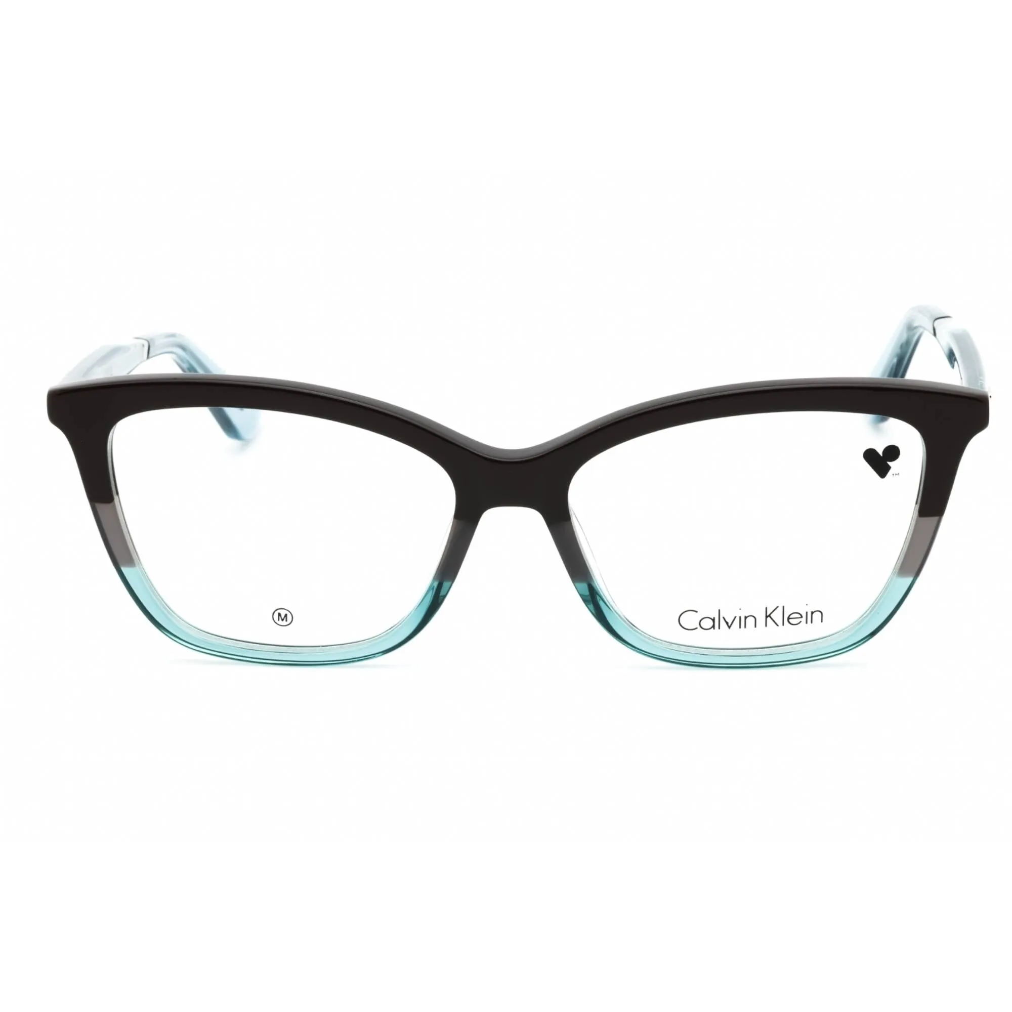 Calvin Klein Women's Eyeglasses - Brown/Grey/Avio Cat Eye Full Rim Frame | CK23545 217 Calvin Klein Eyeglasses