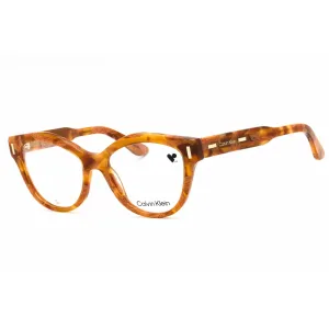Calvin Klein Women's Eyeglasses - Caramel Havana Acetate Cat Eye Frame | CK23541 263 Calvin Klein Eyeglasses