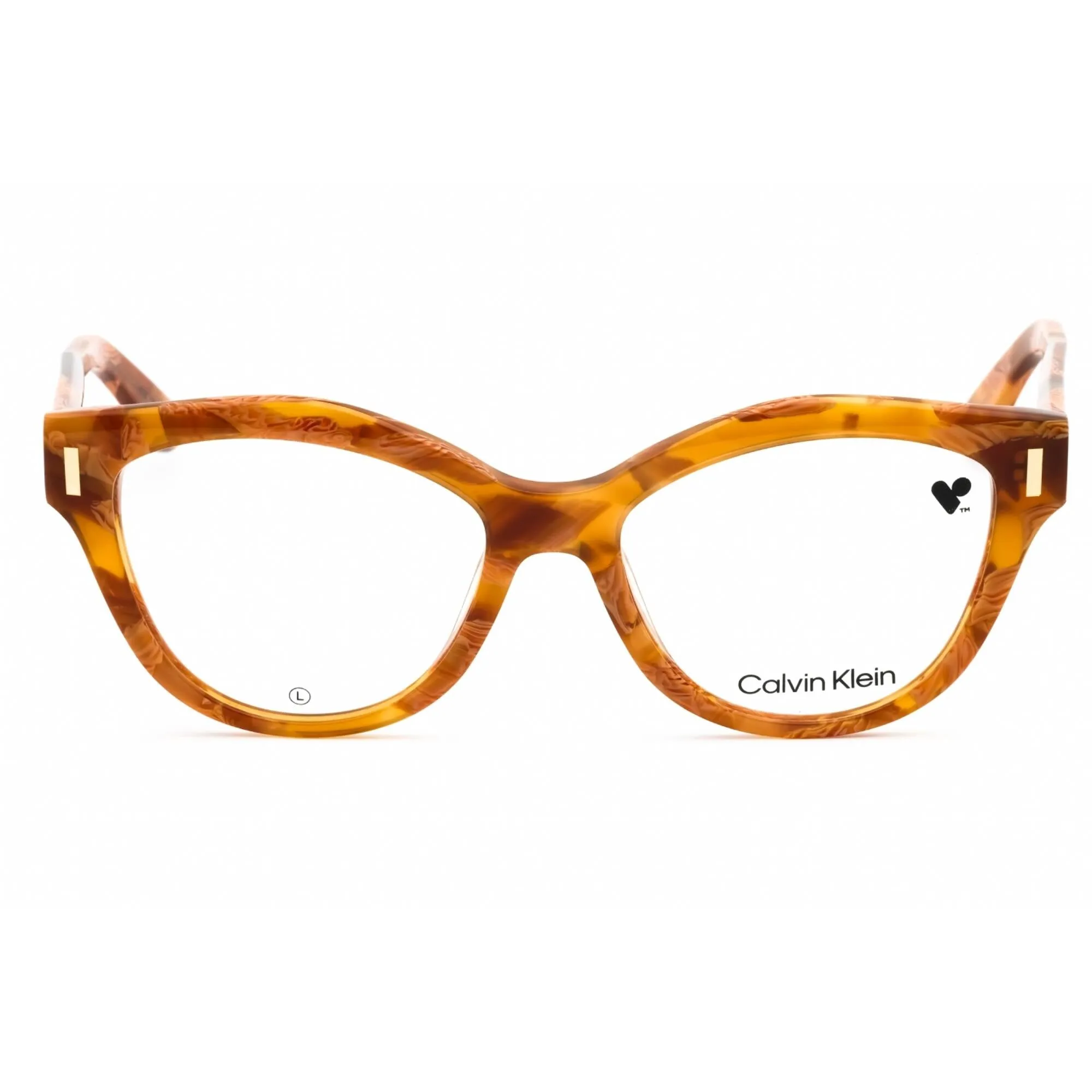 Calvin Klein Women's Eyeglasses - Caramel Havana Acetate Cat Eye Frame | CK23541 263 Calvin Klein Eyeglasses