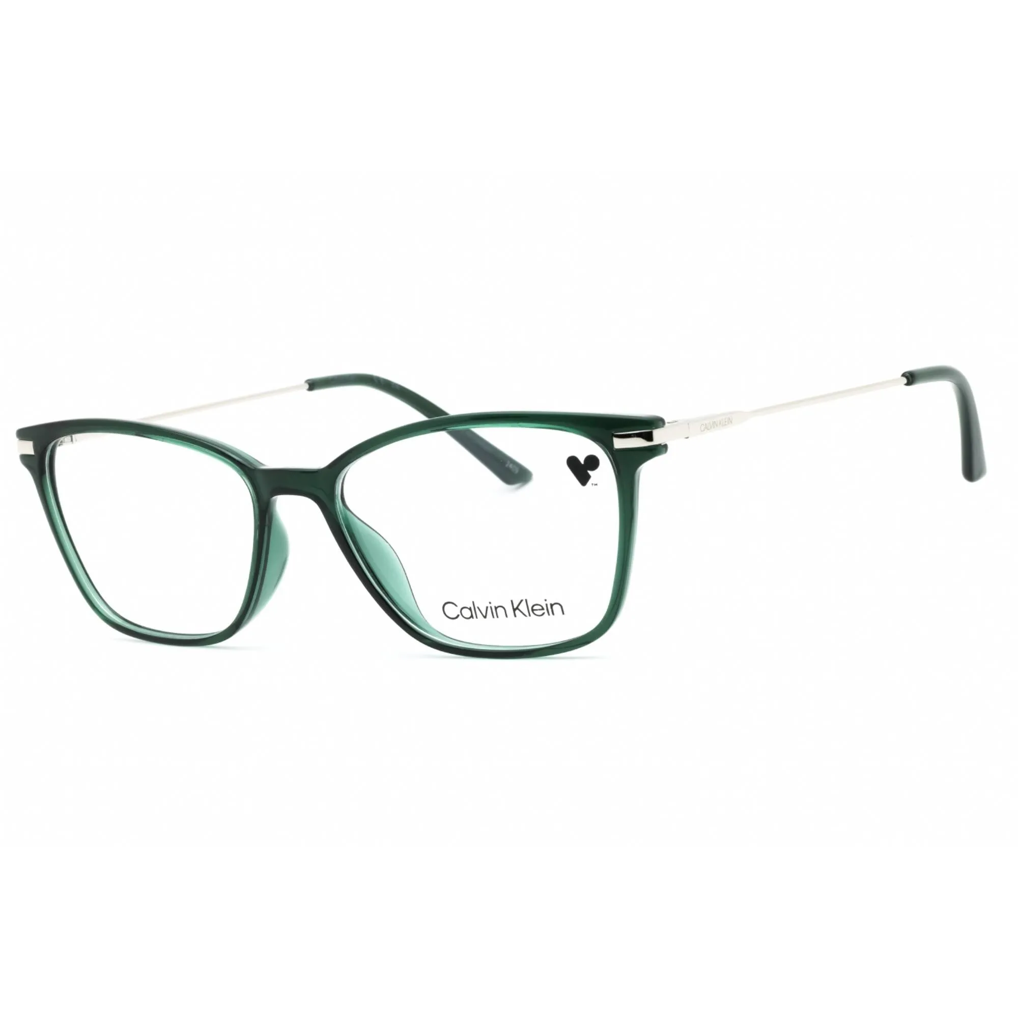Calvin Klein Women's Eyeglasses - Crystal Emerald Cat Eye Full Rim Frame | CK20705 360 Calvin Klein Eyeglasses