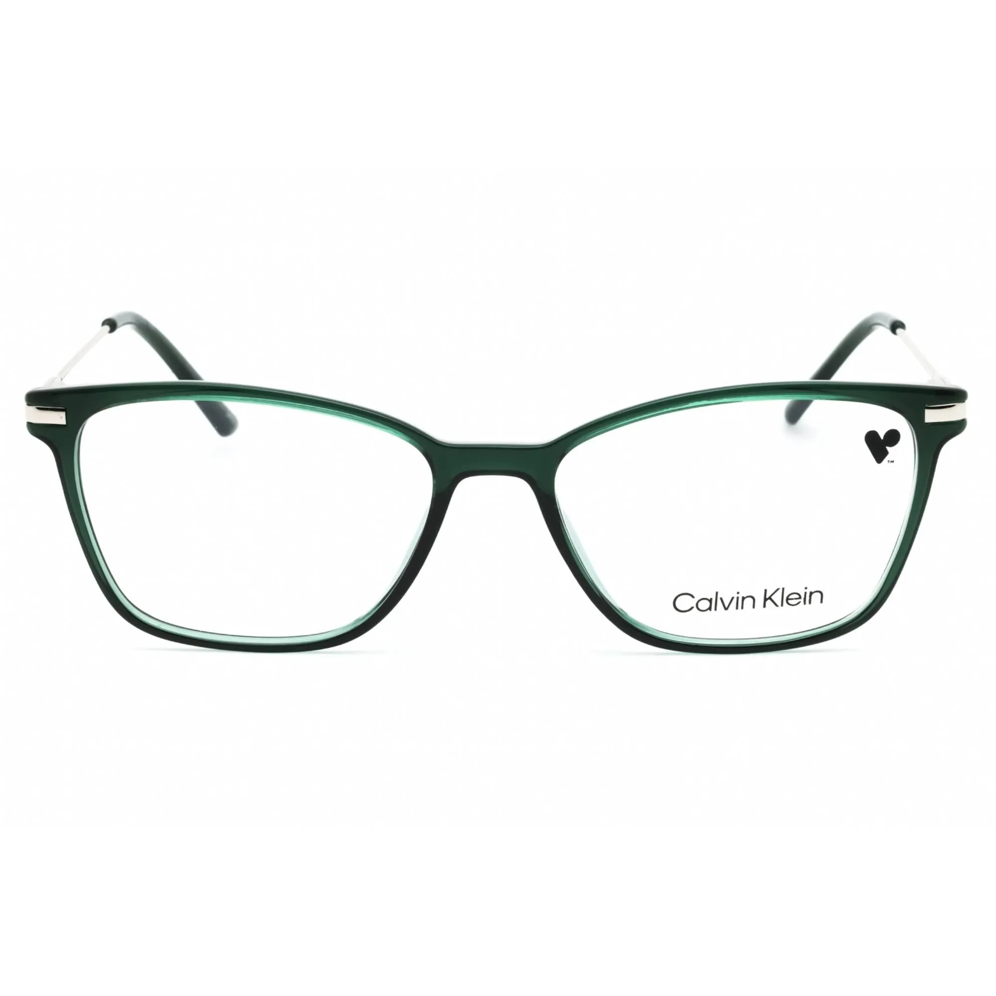 Calvin Klein Women's Eyeglasses - Crystal Emerald Cat Eye Full Rim Frame | CK20705 360 Calvin Klein Eyeglasses