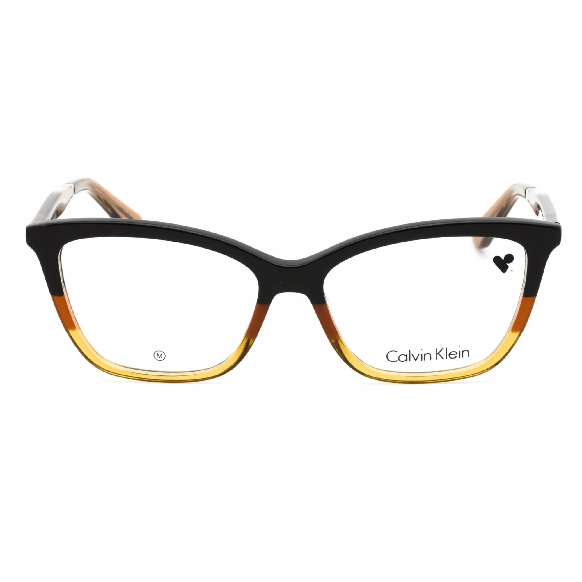 Calvin Klein Women's Eyeglasses - Dark Brown/Brown/Caramel Cat Eye Frame | CK23545 206 Calvin Klein Eyeglasses