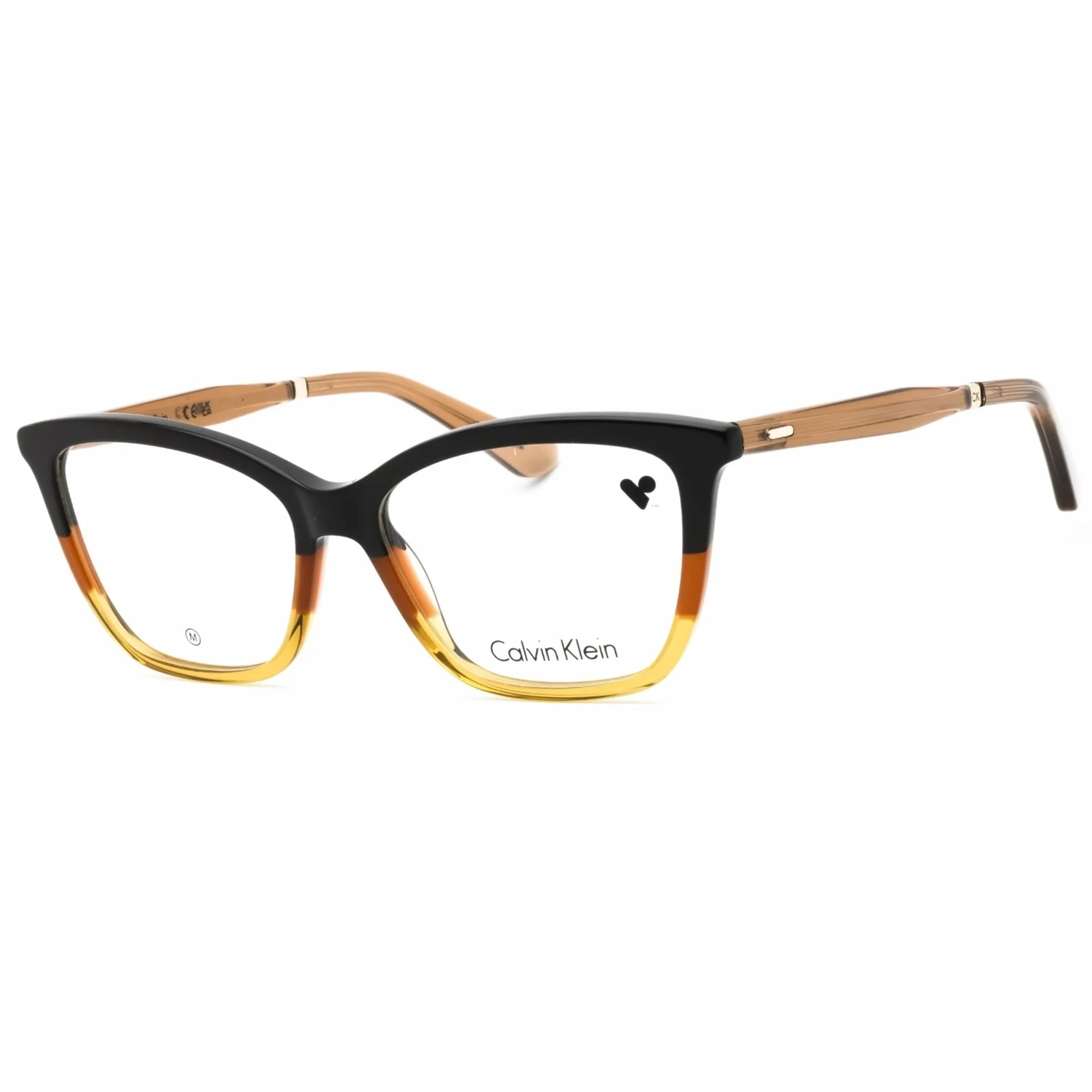 Calvin Klein Women's Eyeglasses - Dark Brown/Brown/Caramel Cat Eye Frame | CK23545 206 Calvin Klein Eyeglasses