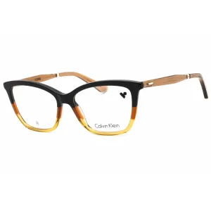 Calvin Klein Women's Eyeglasses - Dark Brown/Brown/Caramel Cat Eye Frame | CK23545 206 Calvin Klein Eyeglasses