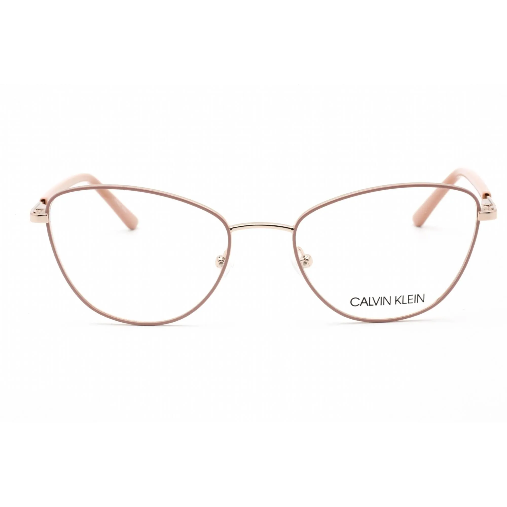 Calvin Klein Women's Eyeglasses - Full Rim Satin Blush Metal Cat Eye | CK20305 680 Calvin Klein Eyeglasses