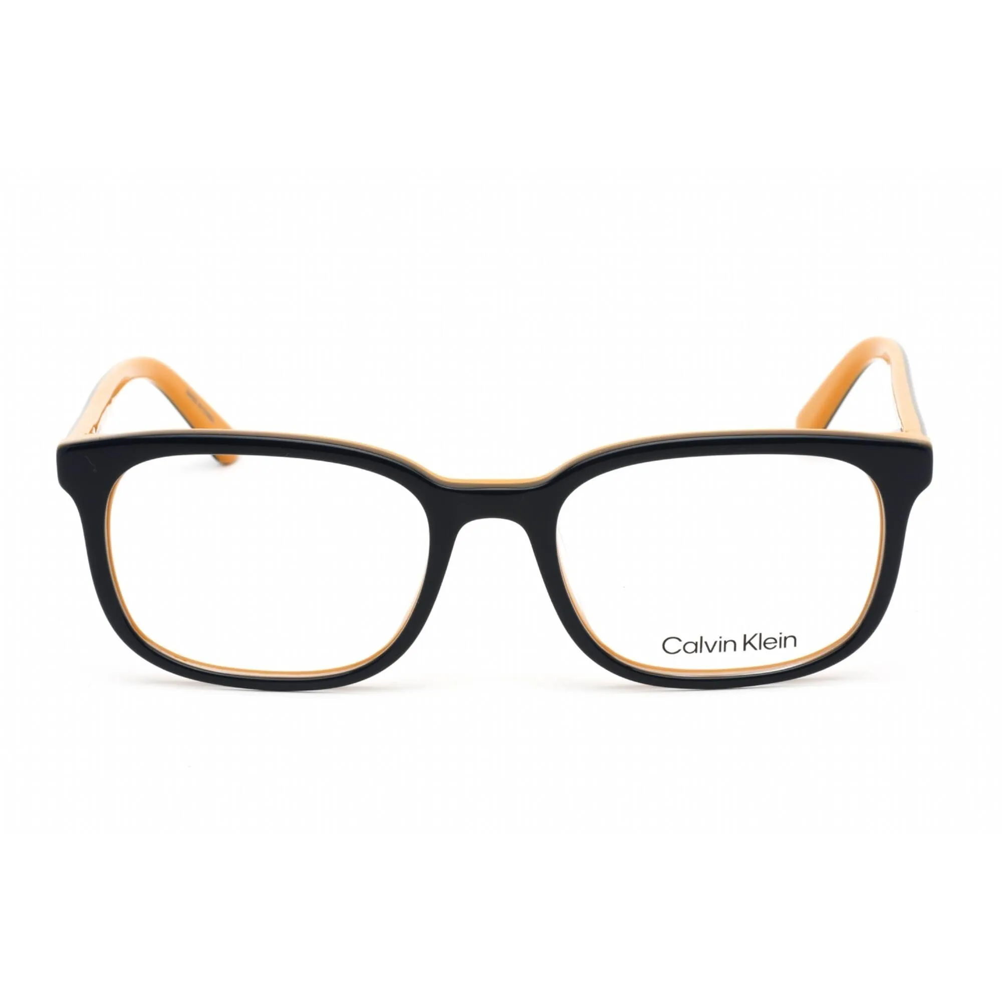Calvin Klein Women's Eyeglasses - Navy/Maize Plastic Rectangular Frame | CK19514 415 Calvin Klein Eyeglasses