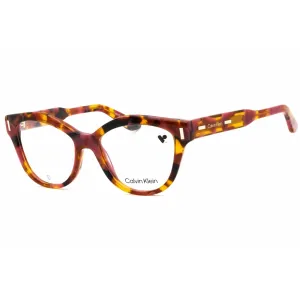 Calvin Klein Women's Eyeglasses - Rose Havana Acetate Cat Eye Full Rim | CK23541 663 Calvin Klein Eyeglasses