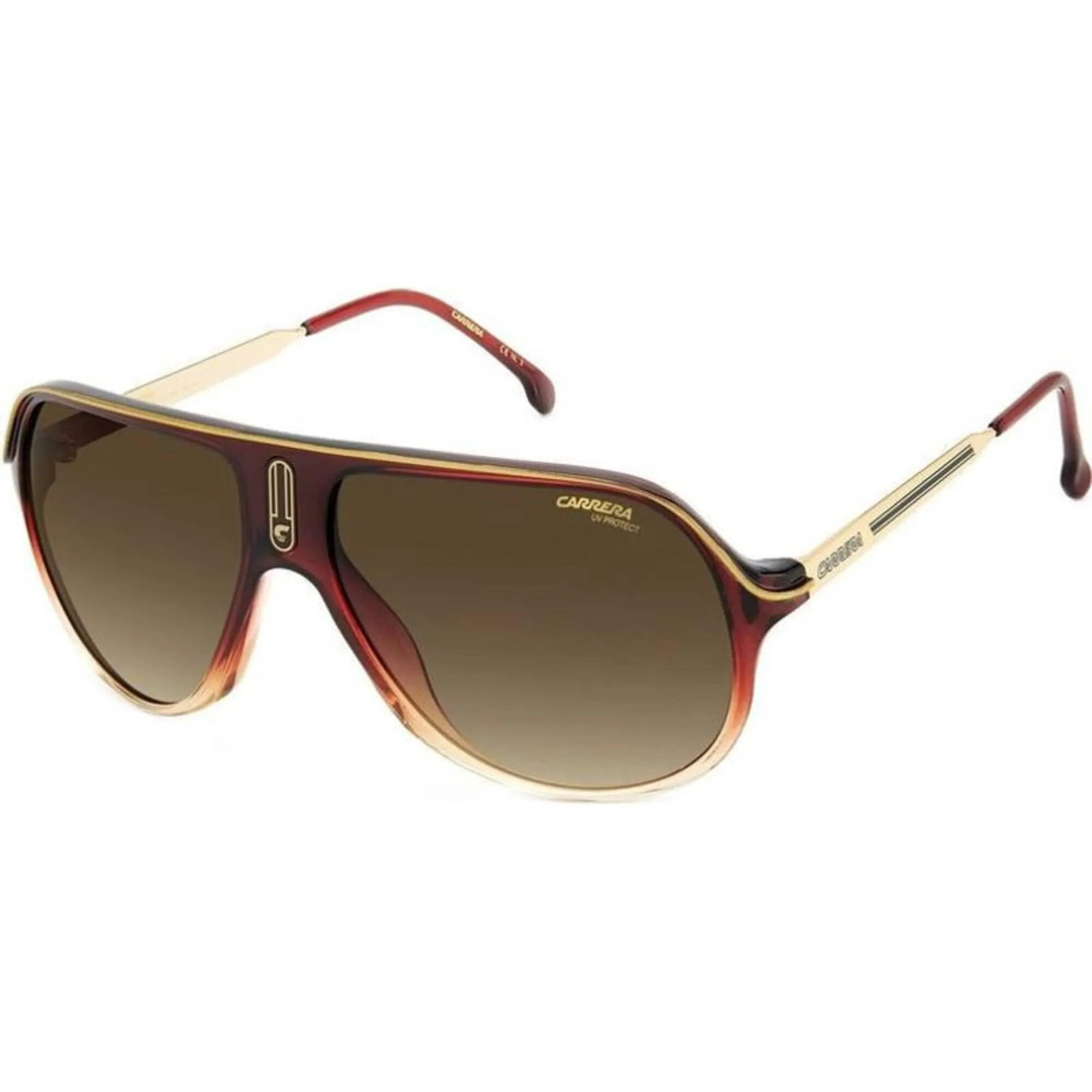 Carrera Men's Sunglasses - Burgundy Aviator Plastic Full Rim Frame | SAFARI65/N 07W5 Carrera Sunglasses