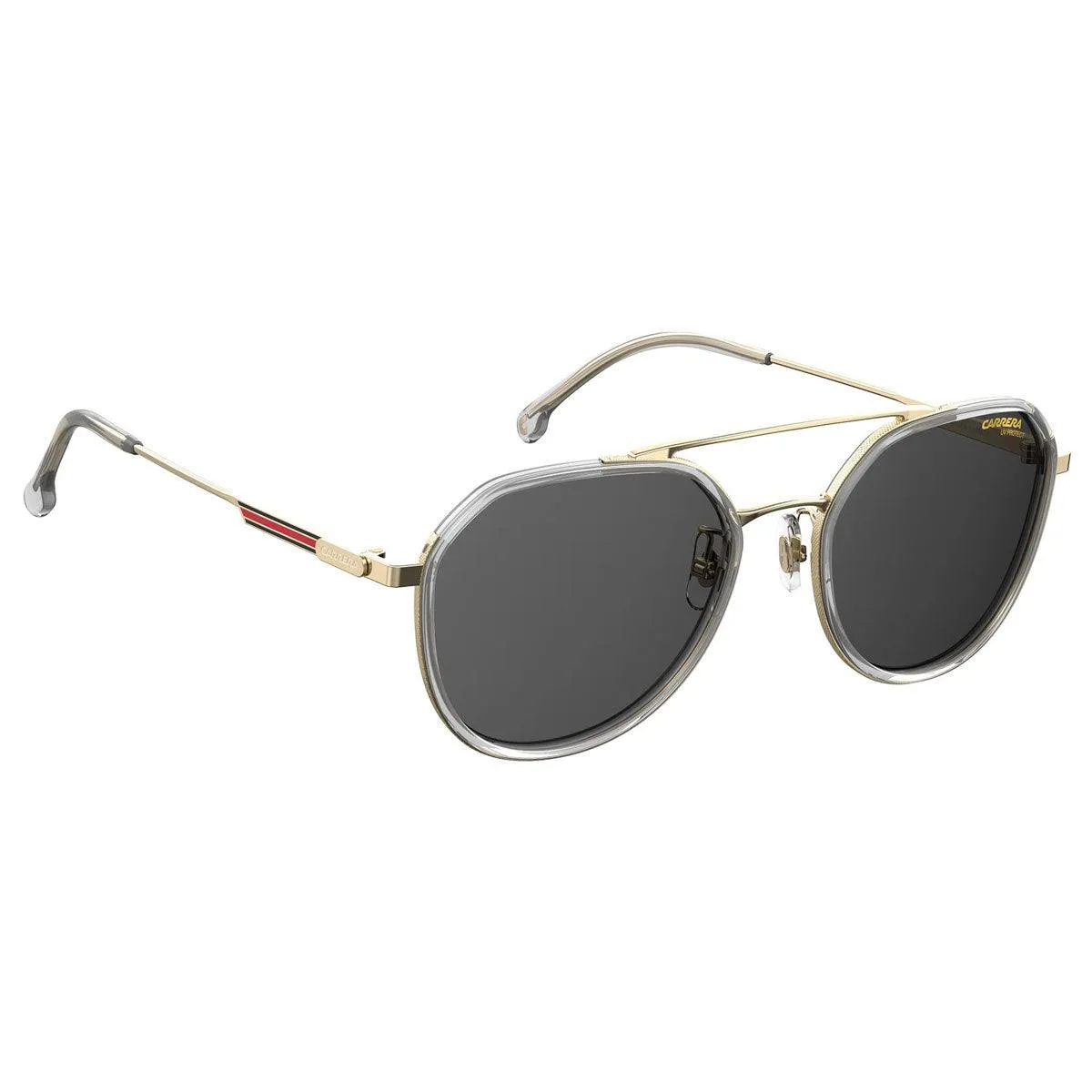 Carrera Men's Sunglasses - Gold Grey Pilot Metal Frame Tinted Lenses | 1028GS 02F7 Carrera Sunglasses