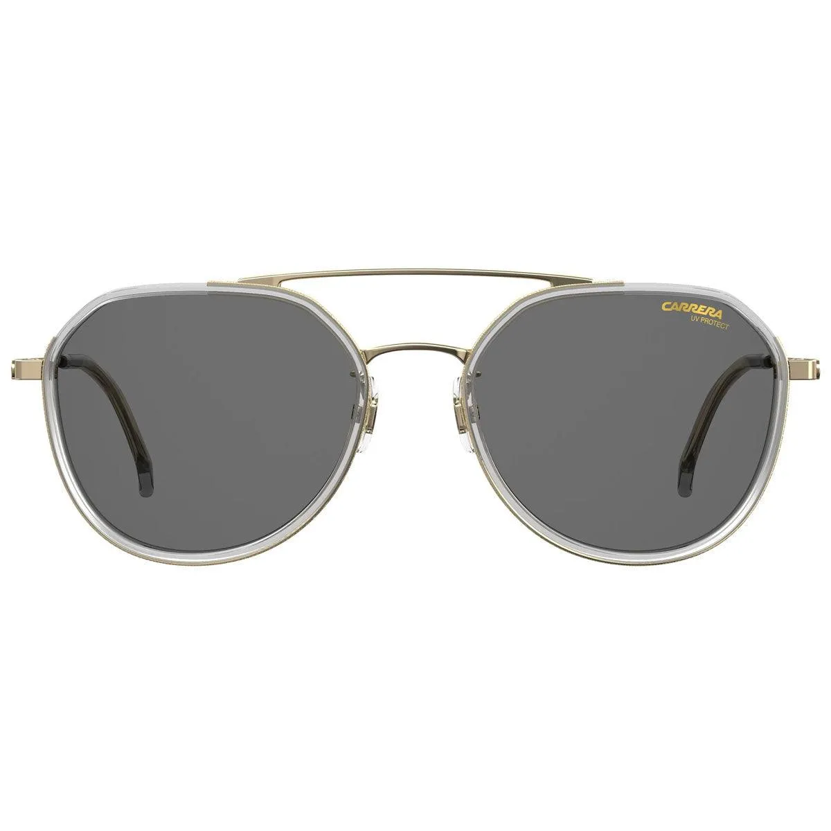 Carrera Men's Sunglasses - Gold Grey Pilot Metal Frame Tinted Lenses | 1028GS 02F7 Carrera Sunglasses