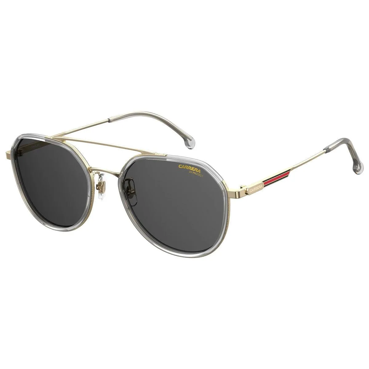 Carrera Men's Sunglasses - Gold Grey Pilot Metal Frame Tinted Lenses | 1028GS 02F7 Carrera Sunglasses