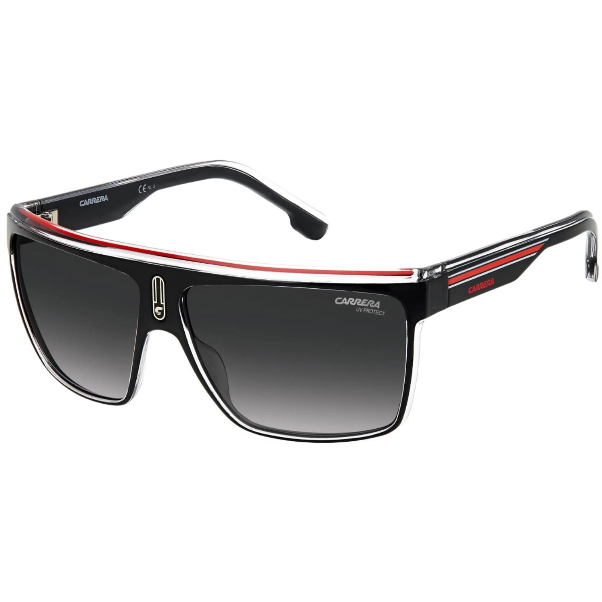 Carrera Unisex Sunglasses - Dark Grey Shaded Lens Square Plastic Frame | 22/N 0T4O Carrera Sunglasses