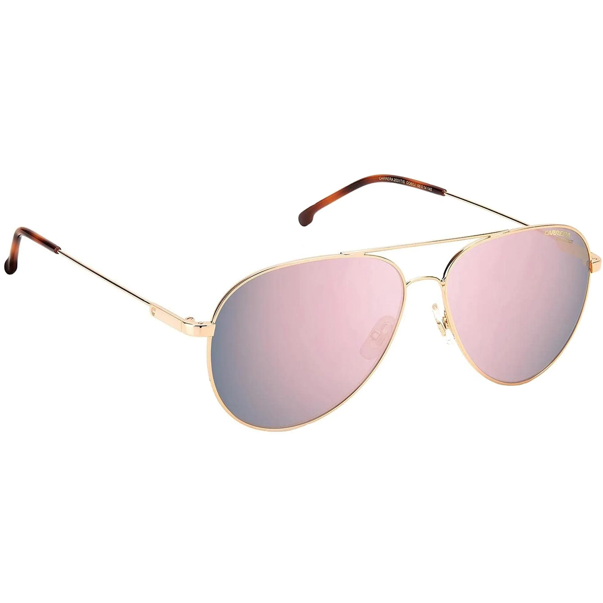 Carrera Unisex Sunglasses - Gold Copper Metal Pilot Frame | CARRERA 2031T/S 0DDB/0J Carrera Sunglasses