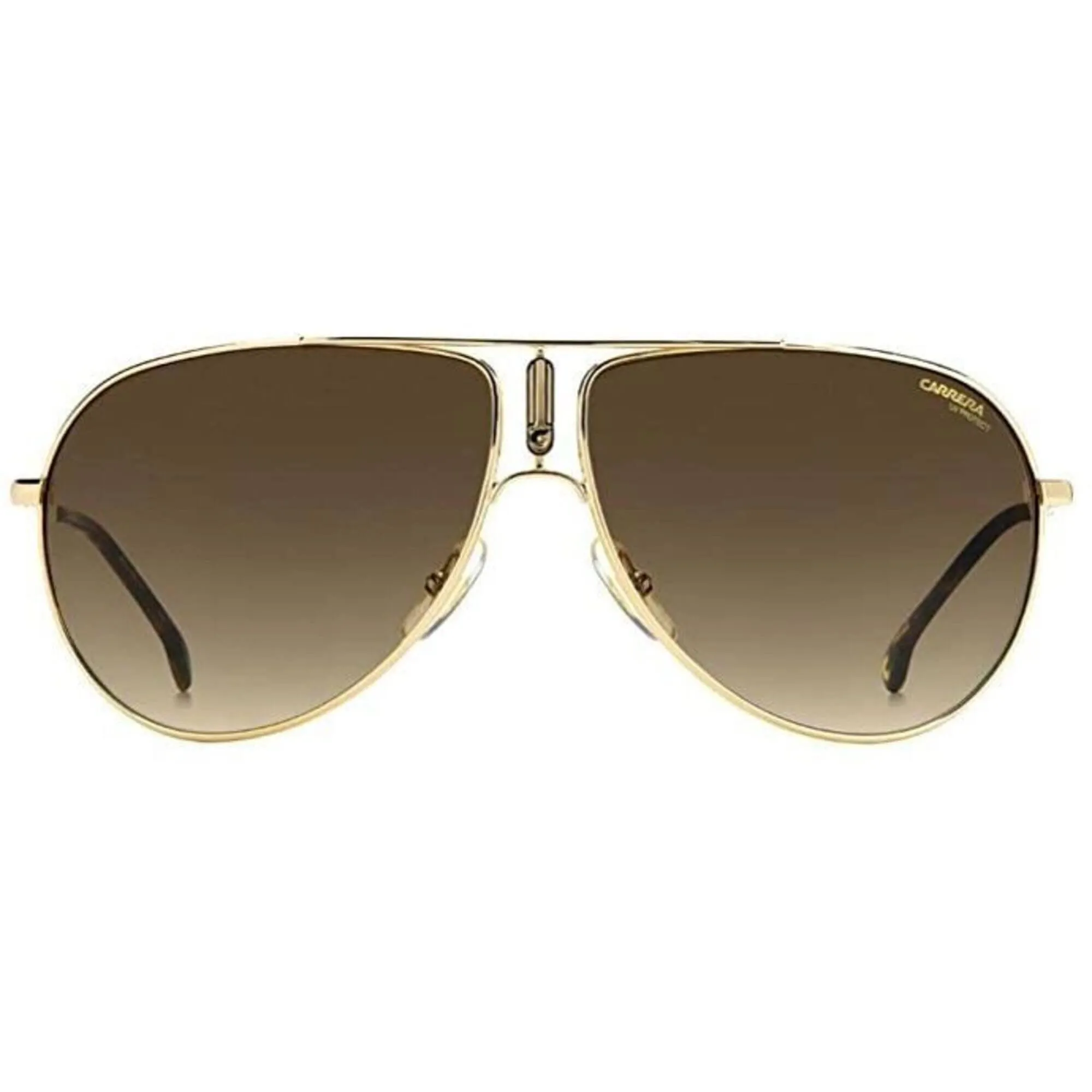 Carrera Unisex Sunglasses - Gold Metal Pilot Shape Frame Brown Sf Lens | GIPSY65 J5G Carrera Sunglasses