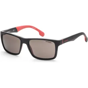 Carrera Unisex Sunglasses - Matte Black Plastic Rectangular Frame Grey Lens | 8024/S 3 Carrera Sunglasses