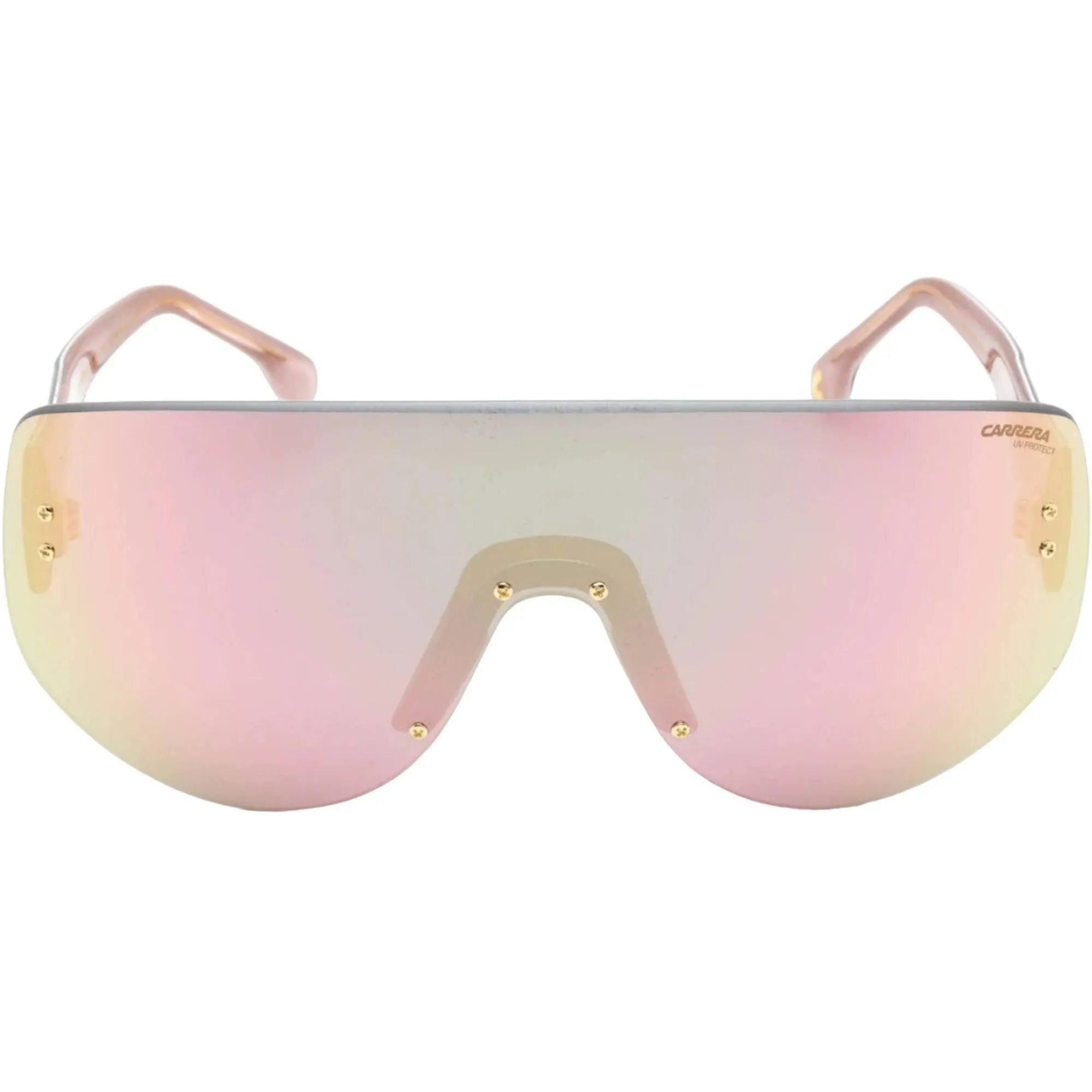 Carrera Unisex Sunglasses - Rimless Rose Gold Plastic Shield | FLAGLAB 12 0000/0J Carrera Sunglasses