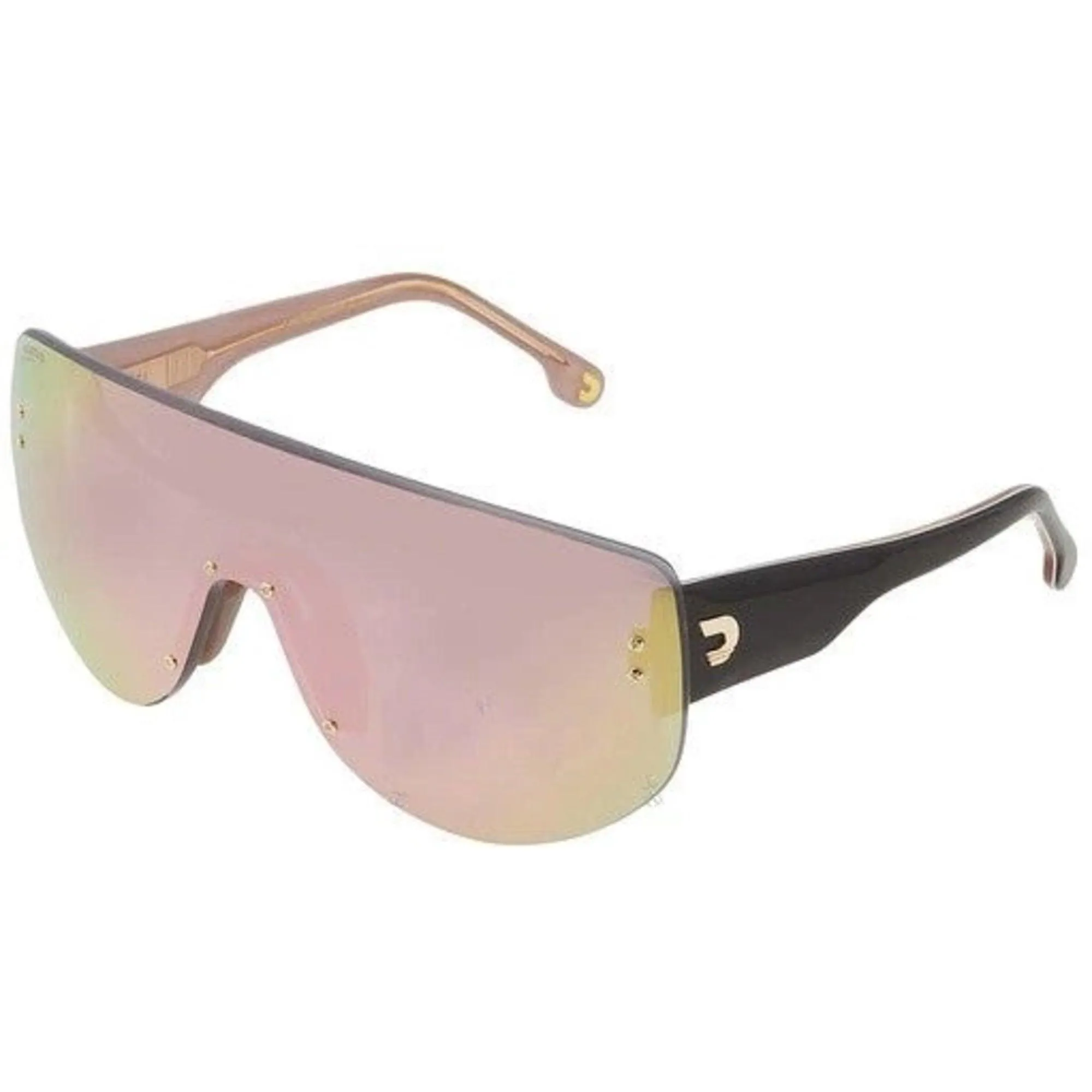 Carrera Unisex Sunglasses - Rimless Rose Gold Plastic Shield | FLAGLAB 12 0000/0J Carrera Sunglasses