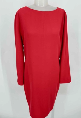 GIANNI VERSACE Women's Red Long Sleeve Size 12 Dress