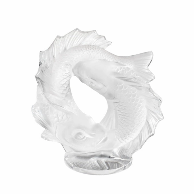 Lalique Double Fish Small Sculpture - Clear Crystal 10672800