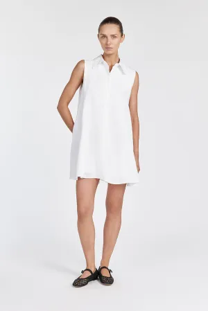 MARC WHITE LINEN SLEEVELESS  DRESS