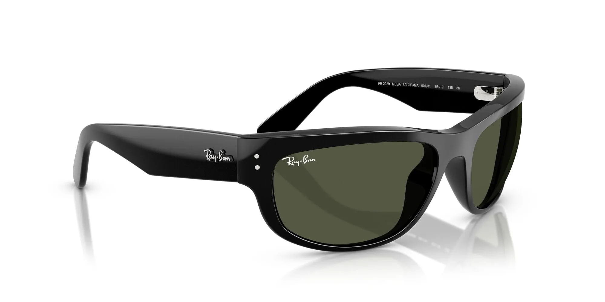 RB2289 901/31 (63) Mega Balorama black w/green lens