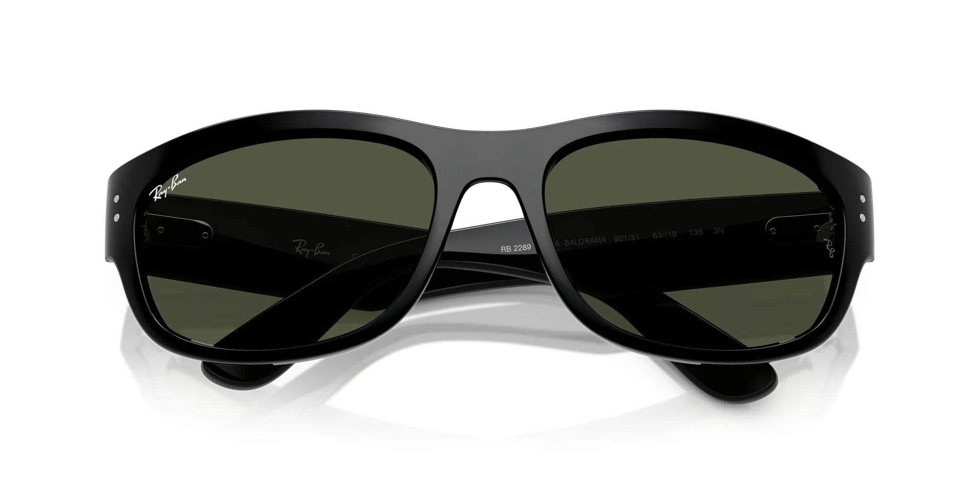 RB2289 901/31 (63) Mega Balorama black w/green lens