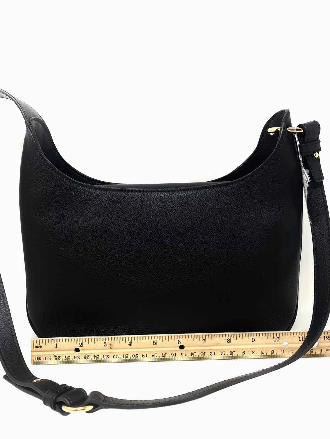 Versace La Medusa Hobo Black Gold Tone Pebbled Leather Shoudler Bag Satchel